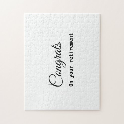 Simple minimal congratulating retirement name
