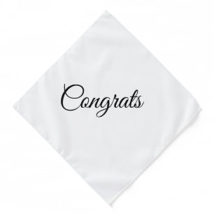 Simple minimal congratulations add your text name  bandana