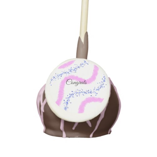 Simple minimal congratulations add your text name  cake pops