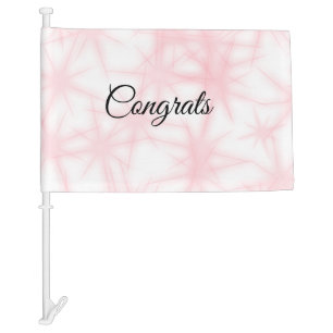 Simple minimal congratulations add your text name car flag