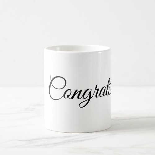 Simple minimal congratulations add your text name  coffee mug