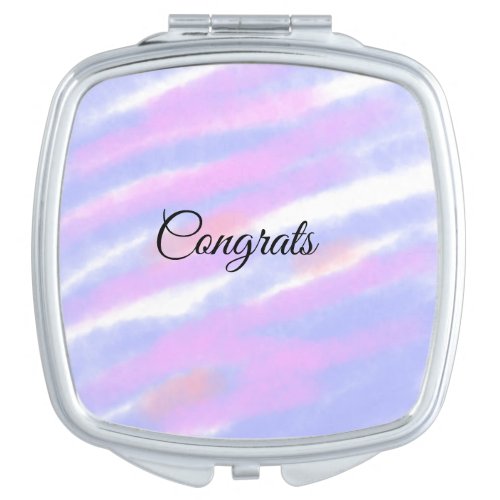 Simple minimal congratulations add your text name  compact mirror
