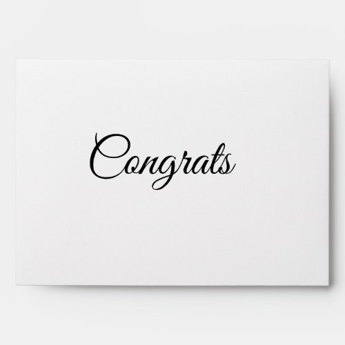 Simple minimal congratulations add your text name  envelope