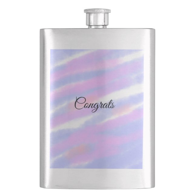 Simple minimal congratulations add your text name  flask (Front)