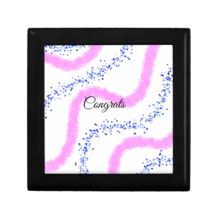 Simple minimal congratulations add your text name  gift box