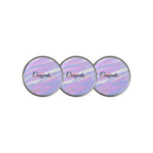 Simple minimal congratulations add your text name golf ball marker