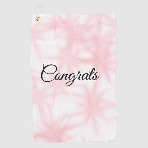 Simple minimal congratulations add your text name  golf towel