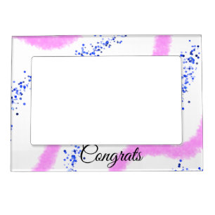 Simple minimal congratulations add your text name  magnetic frame