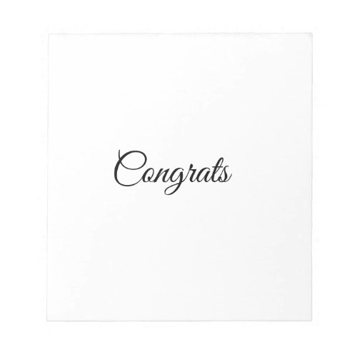 Simple minimal congratulations add your text name  notepad