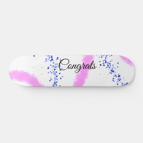 Simple minimal congratulations add your text name  skateboard