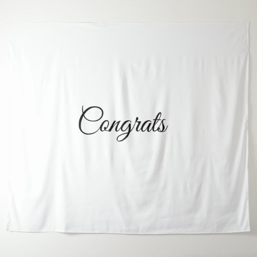 Simple minimal congratulations add your text name  tapestry