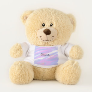 Simple minimal congratulations add your text name teddy bear