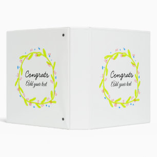 Simple minimal congratulations graduation add your 3 ring binder