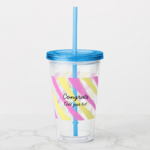 Simple minimal congratulations graduation add your acrylic tumbler