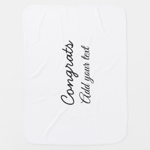 Simple minimal congratulations graduation add your baby blanket