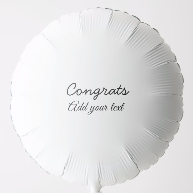 Simple minimal congratulations graduation add your balloon (Front)