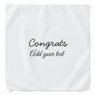 Simple minimal congratulations graduation add your bandana