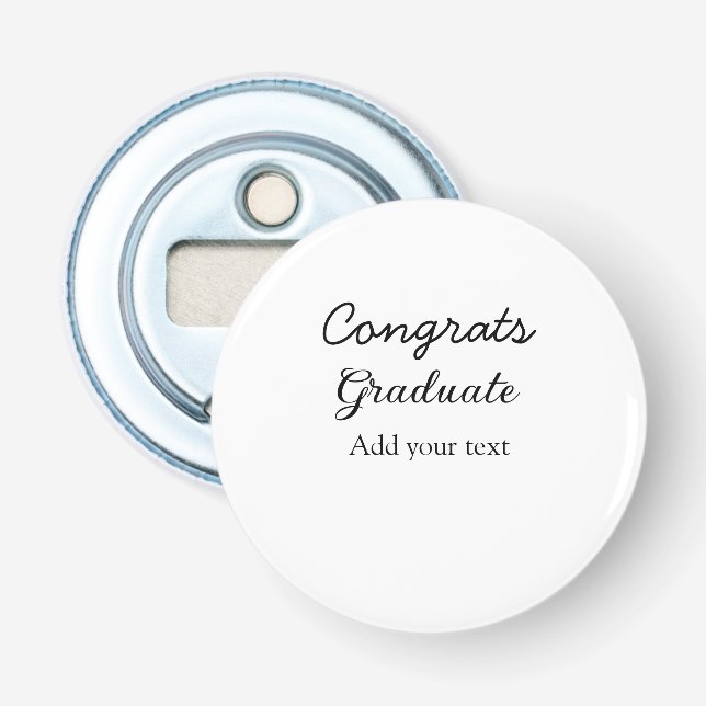 Simple minimal congratulations graduation add your bottle opener (Front)