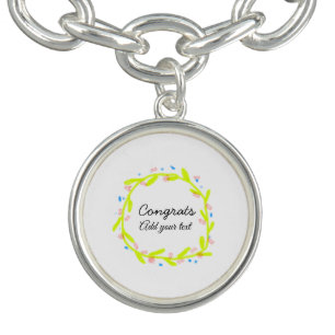 Simple minimal congratulations graduation add your bracelet