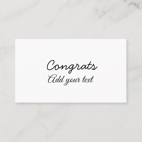 Simple minimal congratulations graduation add your business card