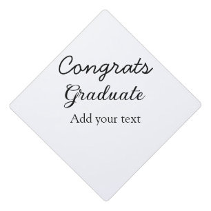 Simple minimal congratulations graduation add your cap topper