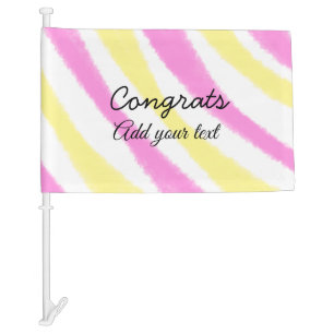 Simple minimal congratulations graduation add your car flag