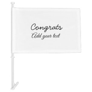 Simple minimal congratulations graduation add your car flag