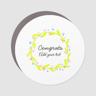Simple minimal congratulations graduation add your car magnet