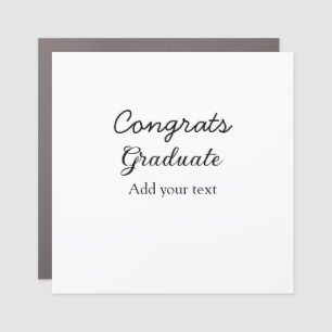 Simple minimal congratulations graduation add your car magnet