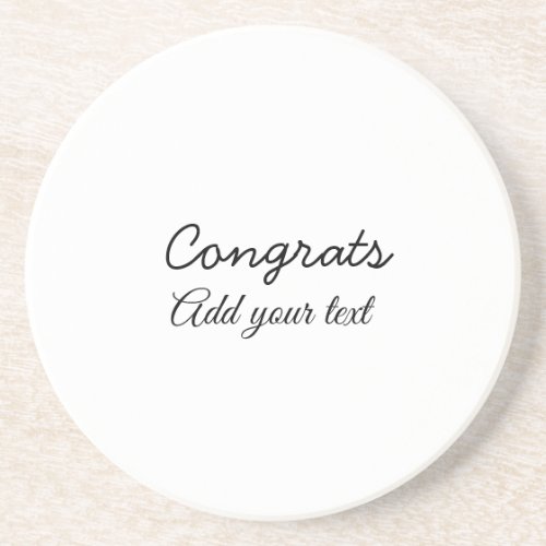 Simple minimal congratulations graduation add your coaster