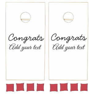 Simple minimal congratulations graduation add your cornhole set