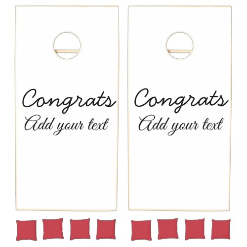 Simple minimal congratulations graduation add your cornhole set