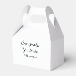 Simple minimal congratulations graduation add your favor boxes