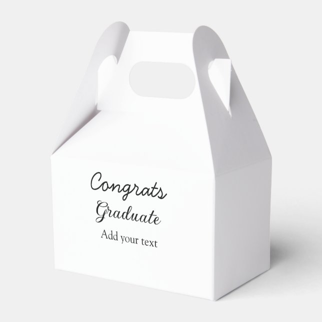 Simple minimal congratulations graduation add your favor boxes (Front Side)