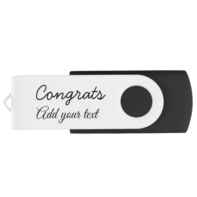 Simple minimal congratulations graduation add your flash drive (Back)