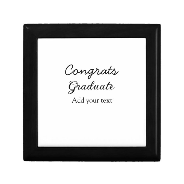 Simple minimal congratulations graduation add your gift box (Front)