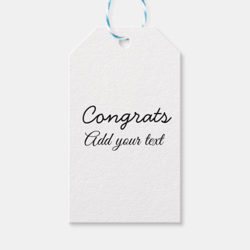 Simple minimal congratulations graduation add your gift tags