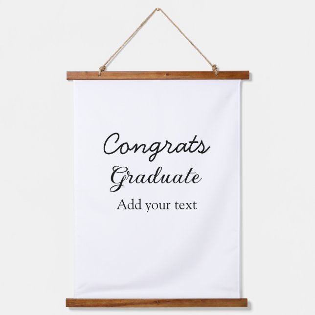 Simple minimal congratulations graduation add your hanging tapestry (Front)