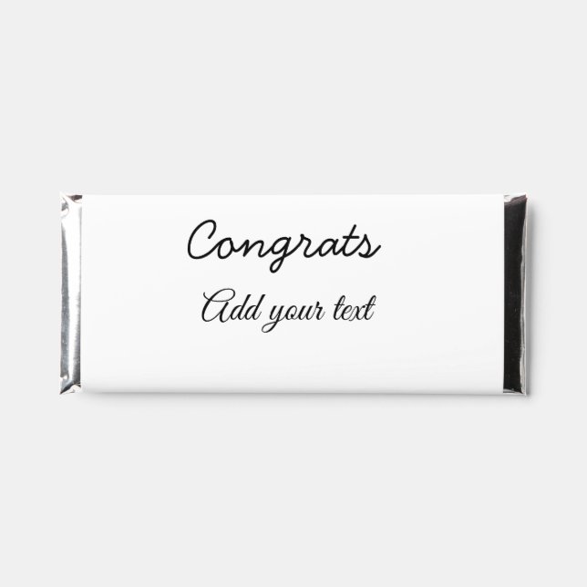 Simple minimal congratulations graduation add your hershey bar favors (Front)