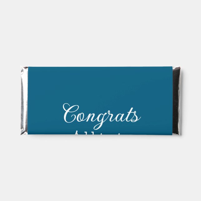 Simple minimal congratulations graduation add your hershey bar favors (Front)