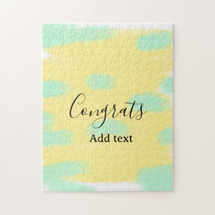 Simple minimal congratulations graduation add your jigsaw puzzle