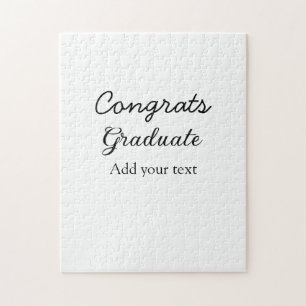 Simple minimal congratulations graduation add your jigsaw puzzle