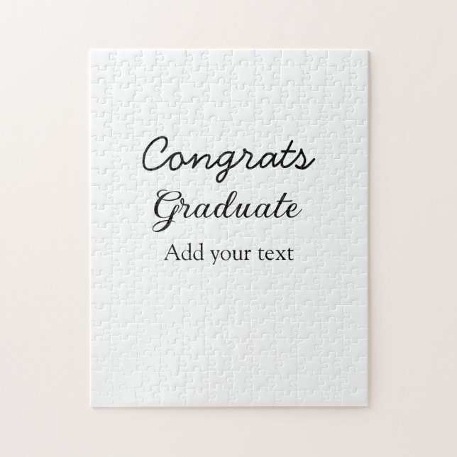 Simple minimal congratulations graduation add your jigsaw puzzle (Vertical)