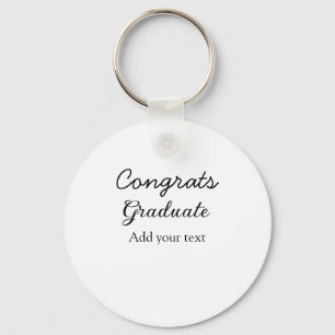 Simple minimal congratulations graduation add your keychain
