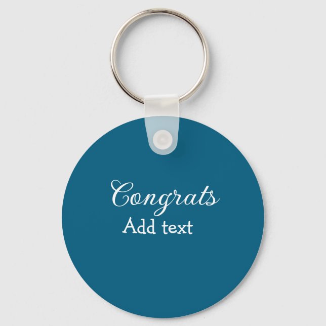 Simple minimal congratulations graduation add your keychain (Front)
