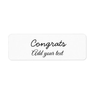 Simple minimal congratulations graduation add your label