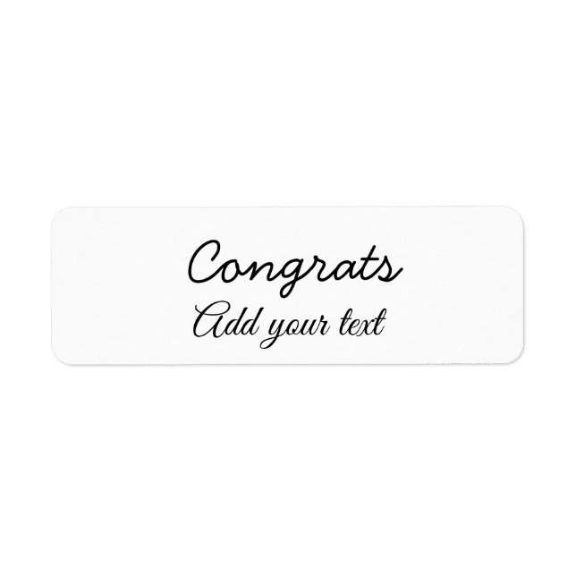 Simple minimal congratulations graduation add your label (Front)
