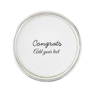 Simple minimal congratulations graduation add your lapel pin