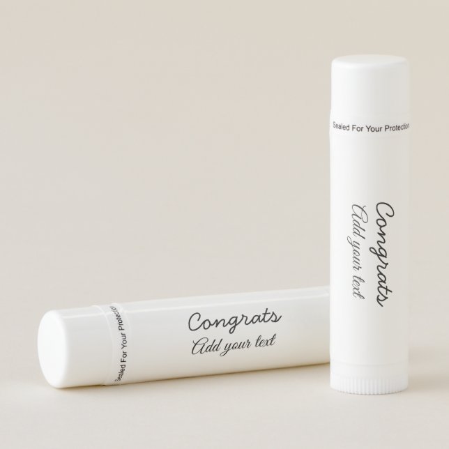 Simple minimal congratulations graduation add your lip balm (Front)