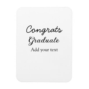 Simple minimal congratulations graduation add your magnet